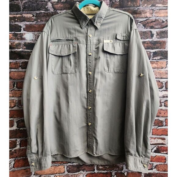 Dakota Grizzly Men‎ L Nylon  Shirt Workwear Farm Chore Hunting Outdoor Gray - Picture 1 of 14